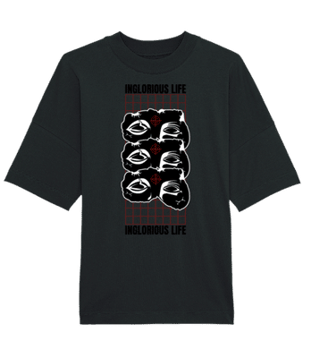 Inglorious Life - T-shirt oversize unisexe en coton bio Stanley Stella 2.0 - Noir - Devant