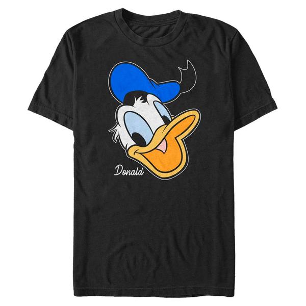 Aperçu: Disney - Mickey Mouse - Donald Duck Donald Big Face - Homme T-shirt - Noir - Devant