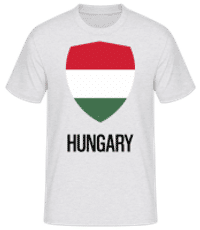 Hungary - Camiseta básica para hombre - Gris moteado - delante