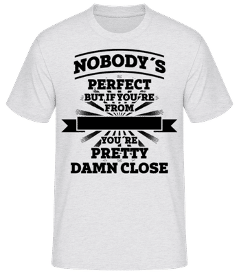 Nobody's Perfect But 1 - Camiseta básica para hombre - Gris moteado - delante
