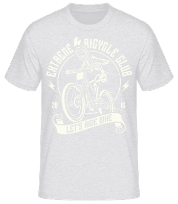 Let's Ride Bike - Pánske basic tričko - Melírovo šedá - Predné