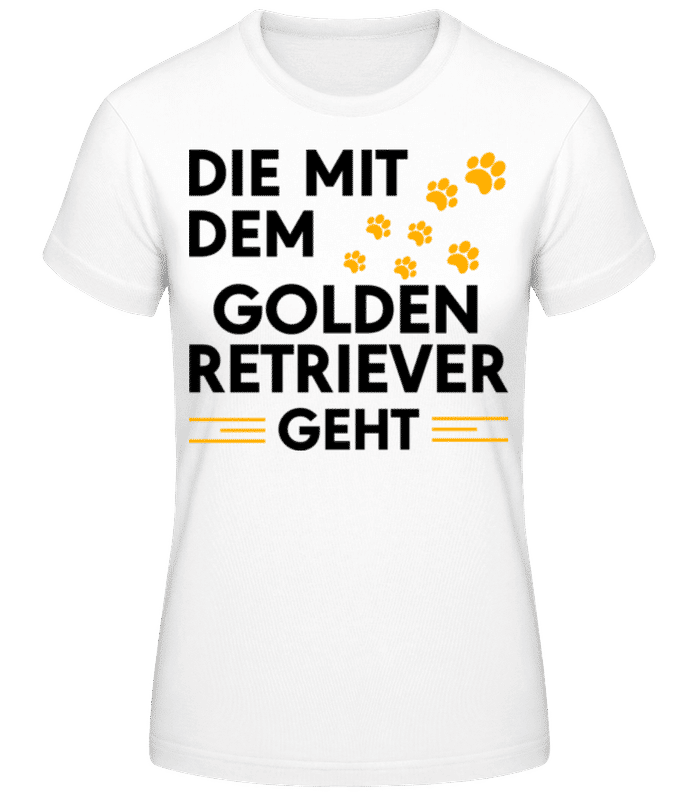 Vorschau: Frauchen Vom Golden Retriever - Frauen Basic T-Shirt - Weiß - Vorne