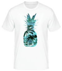 Pineapple Palms - Men's Basic T-Shirt - White - Front