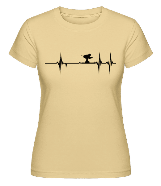 Aperçu: Battement de coeur de ski -  T-shirt Shirtinator femme - Jaune - Devant
