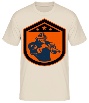 hasiči Emblem - Pánske basic tričko - Krémová - Predné