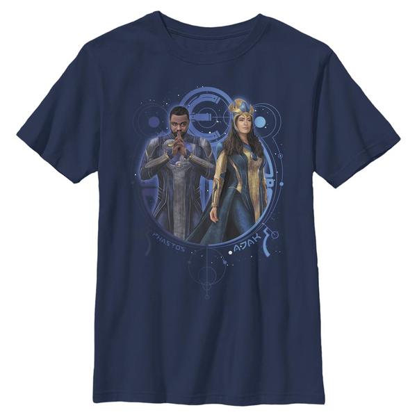 Aperçu: Marvel - Eternals - Duo Phastos Ajak - Enfant T-shirt - Bleu marine - Devant