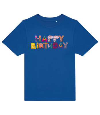Happy Birthday Letters - Kids B&C T-Shirt - Royal blue - Front