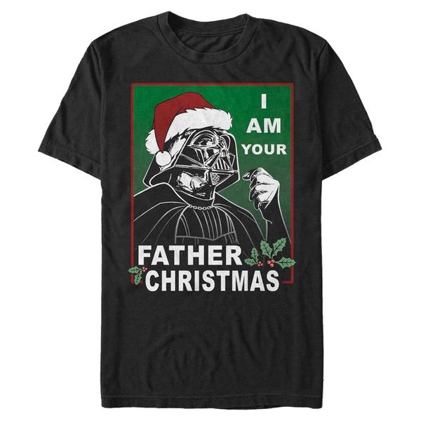 Aperçu: Star Wars - Darth Vader Vader Father Christmas - Christmas - Homme T-shirt - Noir - Devant
