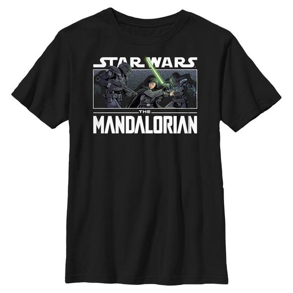 Aperçu: Star Wars - The Mandalorian - Luke Skywalker Luke VS Dark Troopers - Enfant T-shirt - Noir - Devant