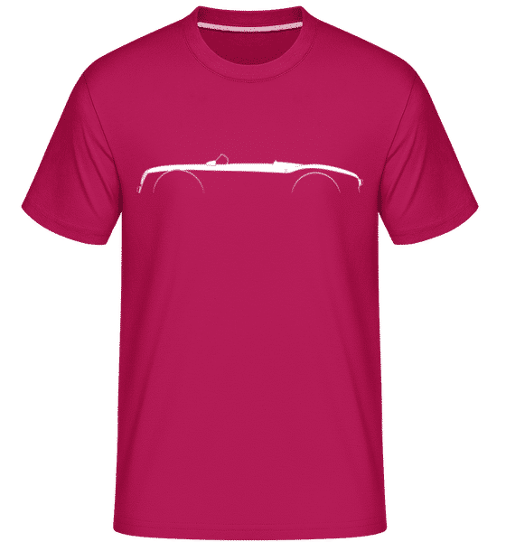 Preview: 'Porsche 550 Spyder' Silhouette - Shirtinator Men's T-Shirt - Magenta - Front