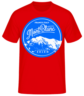 Mont Blanc Mountain - Pánske tričko B&C - Červená - Predné