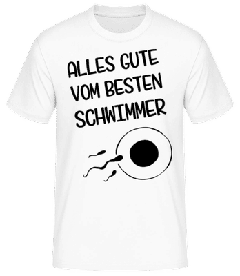 Alles Gute Vom Besten Schwimmer - Männer Basic T-Shirt - Weiß - Vorne