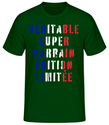 Super Parrain Édition Limitée - T-shirt standard Homme - Vert bouteille - Devant
