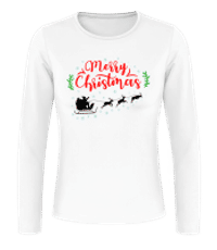 Merry Christmas - T-shirt à manches longues standard Femme - Blanc - Devant