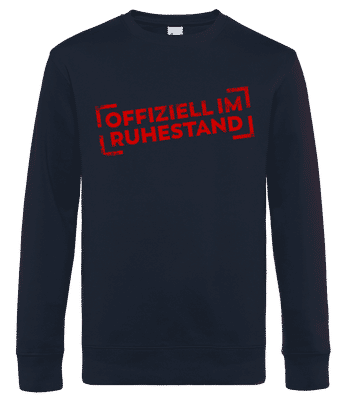Offiziell im Ruhestand - Männer Standard Pullover - Marine - Vorne