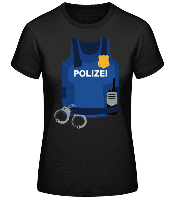 Vorschau: Polizei - Frauen Basic T-Shirt - Schwarz - Vorne