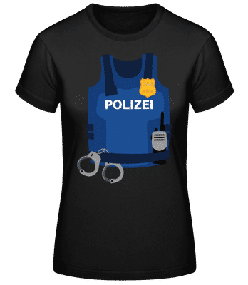 Polizei - Frauen Basic T-Shirt - Schwarz - Vorne