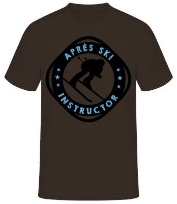 Apre`s Ski Instructor Ring - Männer Basic T-Shirt - Braun - Vorne