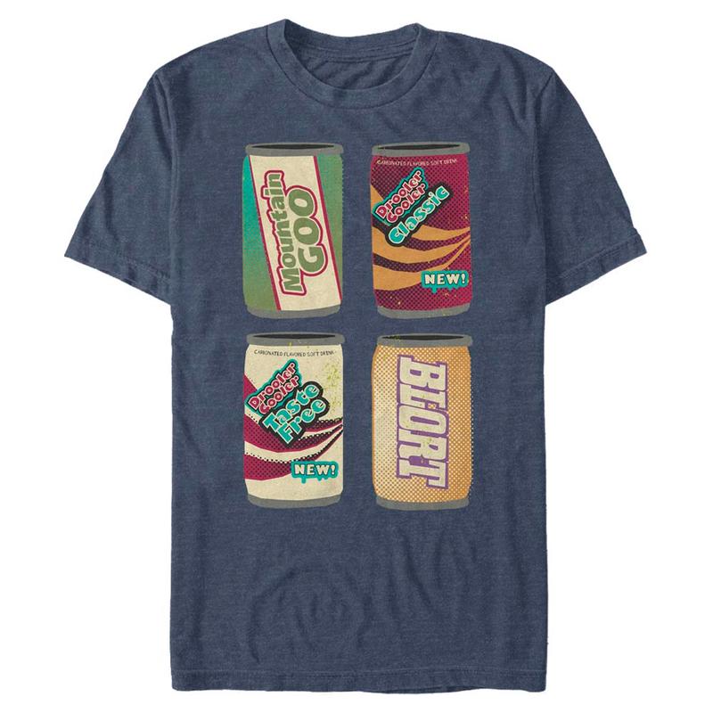 Náhled: Pixar - Příšerky - Logo Monster Soda - Pánské Tričko - Melírová namořnická modrá - Napřed