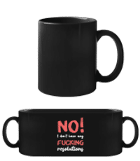No Fck Resolutions - Taza negra - Negro - delante