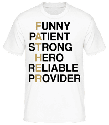 FATHER - Definition Black Brown - Pánské basic tričko - Bílá - Napřed