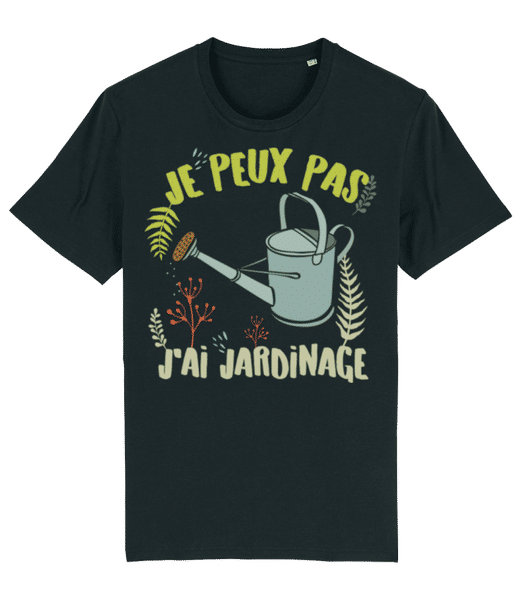 Aperçu: J'ai Jardinage - T-shirt bio Homme Stanley Stella 2.0 - Noir - Devant