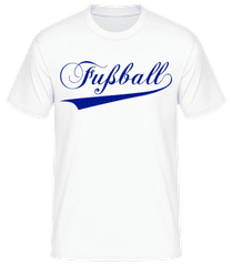 Fussball Schriftzug Blau · Männer Basic T-Shirt