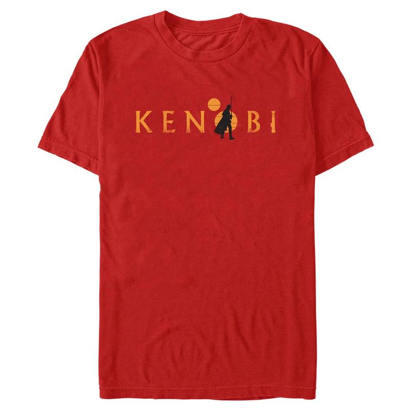 Vista previa: Star Wars - Obi-Wan Kenobi - Obi-Wan Kenobi Kenobi Two Suns Logo - Hombres Camiseta - Rojo - delante