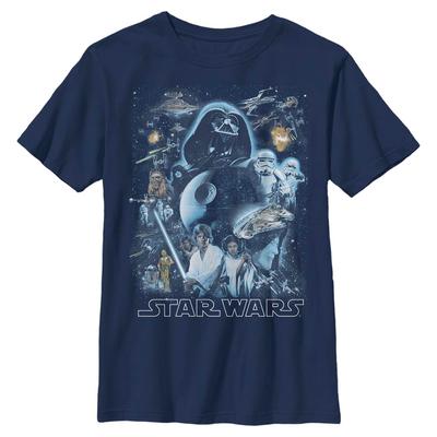 Star Wars - Skupina Galaxy of Stars - Kids T-Shirt - Navy - Front