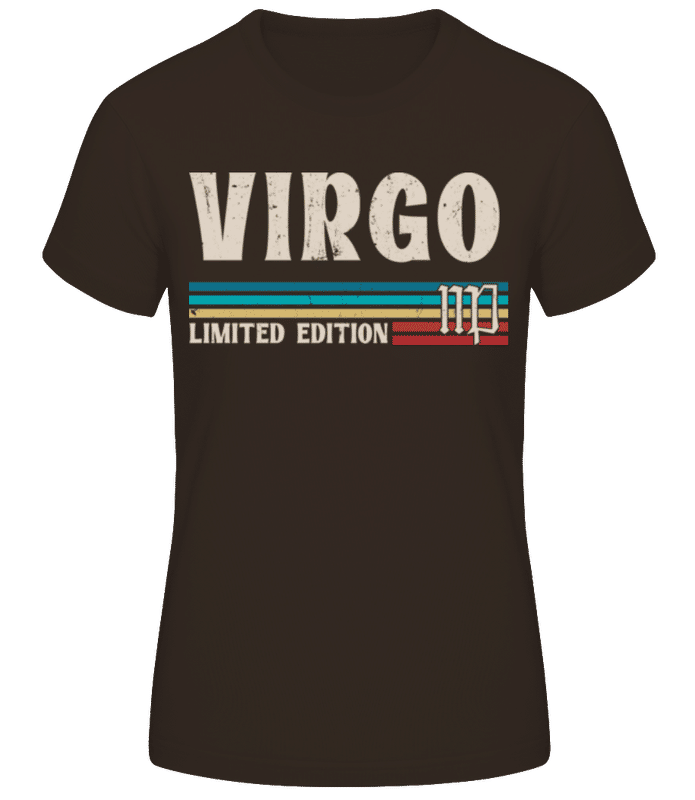 Vorschau: Sternzeichen Virgo Limited - Frauen Basic T-Shirt - Braun - Vorne