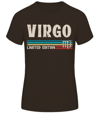 Sternzeichen Virgo Limited - Frauen Basic T-Shirt - Braun - Vorne