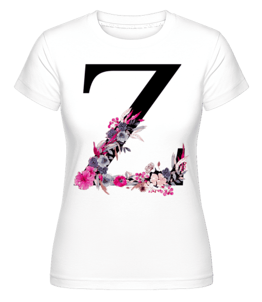 Aperçu: Fleurs Initiale Z -  T-shirt Shirtinator femme - Blanc - Devant