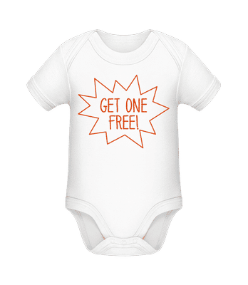 Twin Get One Free - Baby Bio Strampler - Weiß - Vorne