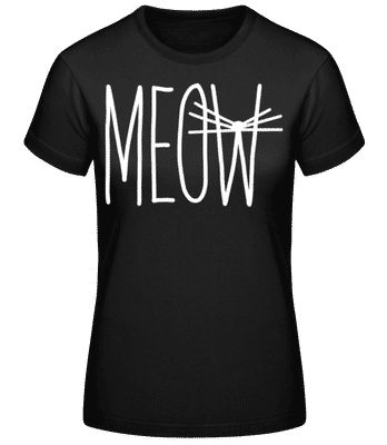 Meow 3 - Women's Basic T-Shirt - Black - Front