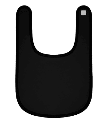 Babero ecológico - Negro - delante