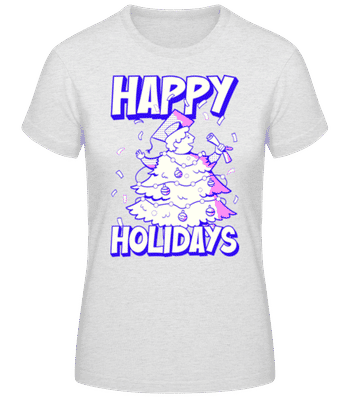 Happy Holidays - Women's Basic T-Shirt - Heather grey - Front
