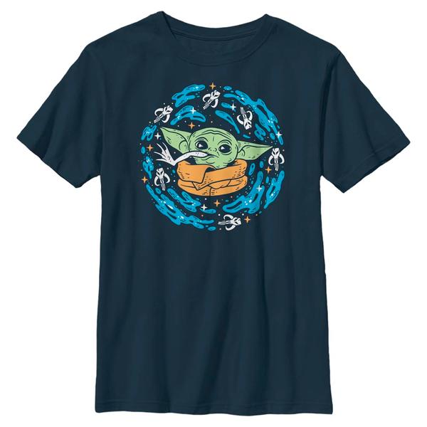 Aperçu: Star Wars - The Mandalorian - The Child Frog Spiral - Enfant T-shirt - Bleu marine - Devant