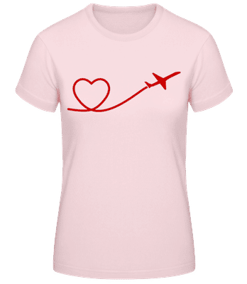 Dépliant Coeur - T-shirt standard Femme - Rose - Devant