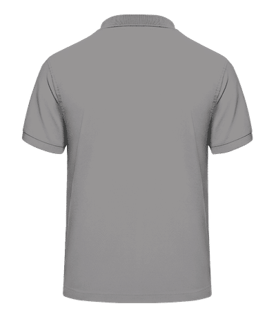 Männer Poloshirt Fein-Piqué - Grau meliert - Hinten