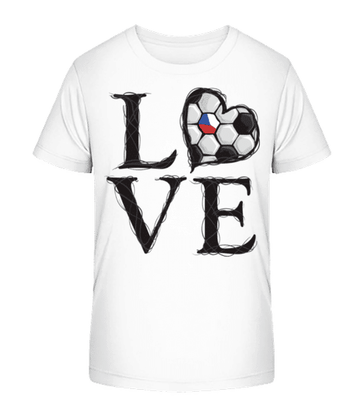 Aperçu: Football Amour Tchéquie - T-shirt bio Enfant Stanley Stella 2.0 - Blanc - Devant