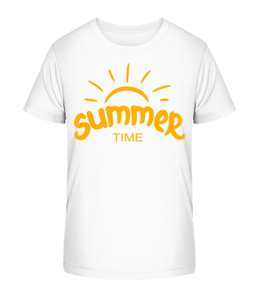 Aperçu: Summer Time Yellow - T-shirt bio Enfant Stanley Stella 2.0 - Blanc - Devant