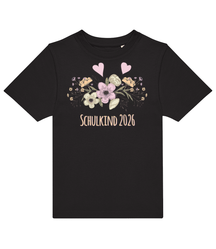 Vorschau: Schulkind 2026 - Kinder T-Shirt B&C - Schwarz - Vorne
