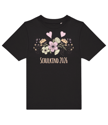 Schulkind 2026 - Kinder T-Shirt B&C - Schwarz - Vorne