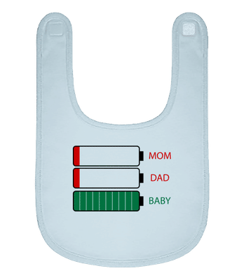 Family Energie - Bavoir Bébé bio - Bleu clair - Devant