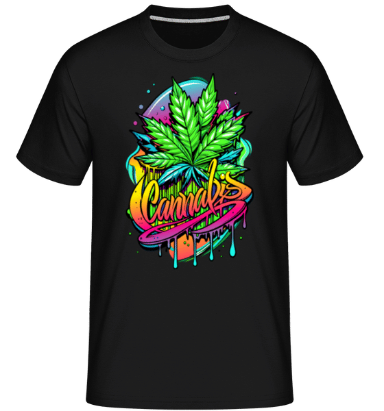 Aperçu: Cannabis -  T-Shirt Shirtinator homme - Noir - Devant