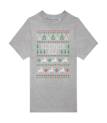 Kleiner Elf - Kinder T-Shirt B&C - Grau meliert - Vorne