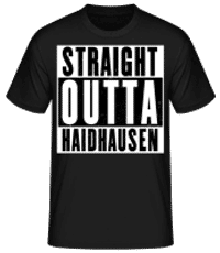 Straight Outta Haidhausen - Männer Basic T-Shirt - Schwarz - Vorne