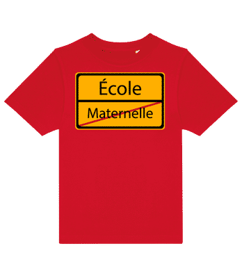 École - Maternelle - T-shirt enfants B&C - Rouge - Devant