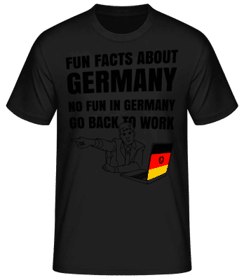 Fun Facts Germany - Pánske basic tričko - Čierna - Predné