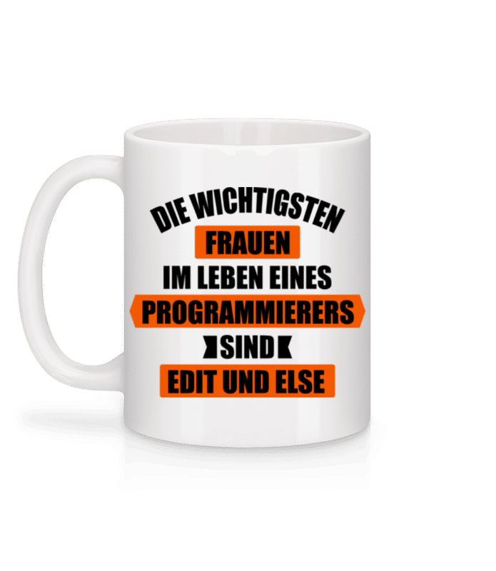 Vorschau: Programmierer Edit Else - Tasse - Weiß - Hinten